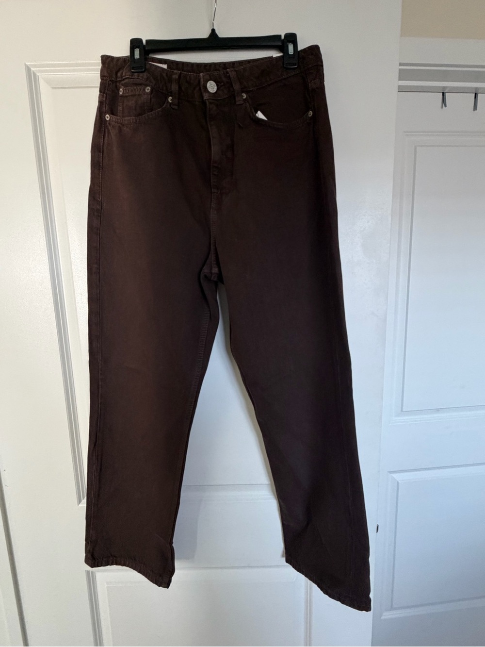 Zara High-Rise Dark Brown Jeans